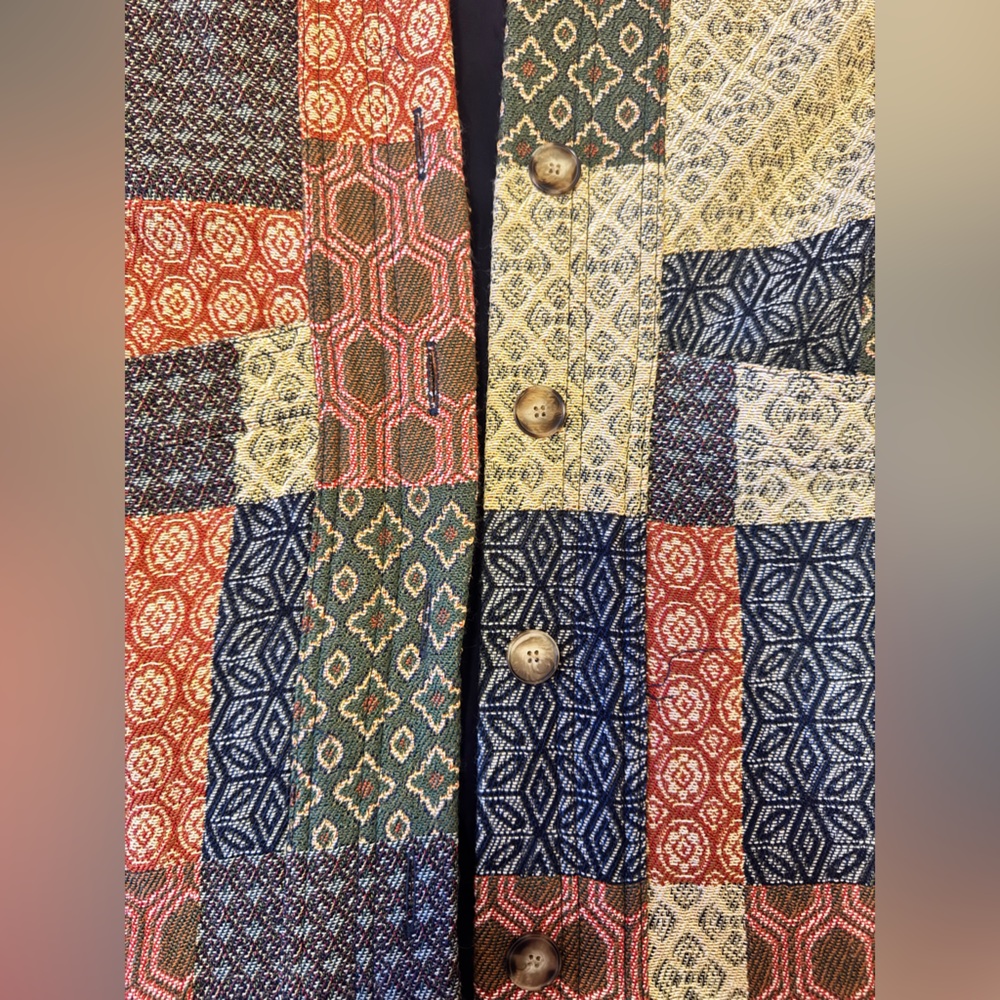 Sezane Will Jacket Dama Patchwork - Size L - image 2